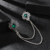 Antique silver emerald