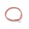 Korean pink one pearl simple hair band