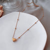 A【8481】heart necklace rose gold