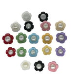Small fragrance color flower pearl button cute baby children's clothing knitted sweater five-leaf flower hand-sewn button
