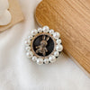 Pearl diamond ring - no. 5 star rabbit - black