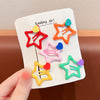 Star love style hair clip 5 cards