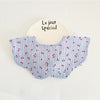 1 pack-blue background cherry gauze bib