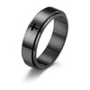 Black - cross swivel ring (6mm) / number 5