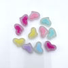 Frosted crooked peach hearts 10 pcs/pack