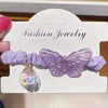 Purple butterfly quicksand bottle hair rope