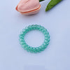 Transparent telephone cord hair band - cyan