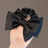 Black [bow knot large intestine hair ring]