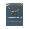 Mother son color card gold chain