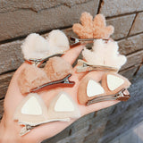 Baby hair clip lamb wool cat ears antlers pair clip does not hurt hair children's hair accessories cute baby head accessories hair accessories