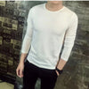Round neck long sleeve white / m