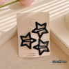 1#star hair clip - black 3-piece set