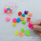 New color mini hairpin children's hairpin small baby clip butterfly sun flower plastic small clip