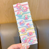 Gradient color flower 10-piece hair rope