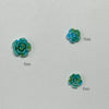 Blue green tie dye / 8mm