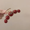 Transparent red beads