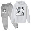 Gray pants + white / 100cm