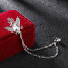 Silver white sapphire on chain