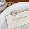 Pink broken silver ring