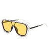 Transparent blue semi-metal frame/yellow sheet
