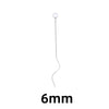 A 6mm mermaid pearl ear wire / copper (white gold)