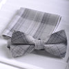 Gray/plaid (bow tie + pocket square)