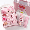 Pink suitcase (set of 18)