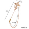 Golden army flower belt chain 9036