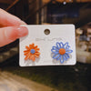 Orange + blue [925 silver needle]