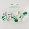 1360 green letter mesh socks / s (recommended foot length 12-15cm) about 1-3 years old