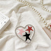 Star epoxy - rhinestone pentagram - black