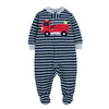 Royal blue stripe car / 3m-12m 8 pieces in one hand