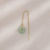 A golden peace buckle and tian jade ear thread / copper