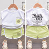 Postmark vest set green [cotton] / 80 recommended height 75cm