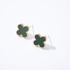Green stud earrings