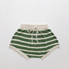 Green striped shorts / 80cm
