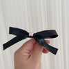 Leather flash diamond - black bow