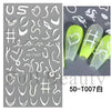 Embossed sticker 5d-t07 white (bare chip) / normal specifications