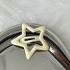 Pure color star bb clip-milk white