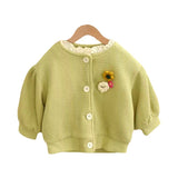 Children's Cardigan Knitwear Coat Girls Sweater Spring and Autumn Baby Clothes Round Neck Sweater Girls Baby Children's Clothing Wholesale