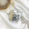 Metal bracket - irregular heart - silver
