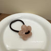 2# crystal transparent flower rubber band - pink