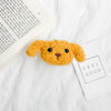 Plush teddy dog holder-yellow