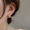 E008 opal flower earrings