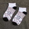 Short white ghost / one size nude socks (38---43)
