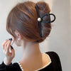 Metal clip black pearl