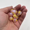 Hand-painted beads - starfish - yellow