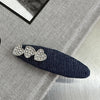 Sweet cool denim oval-deep three hearts