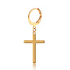 Golden cross 4# earring single