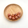 Hanging hole beads - smudged luminous - coffee color